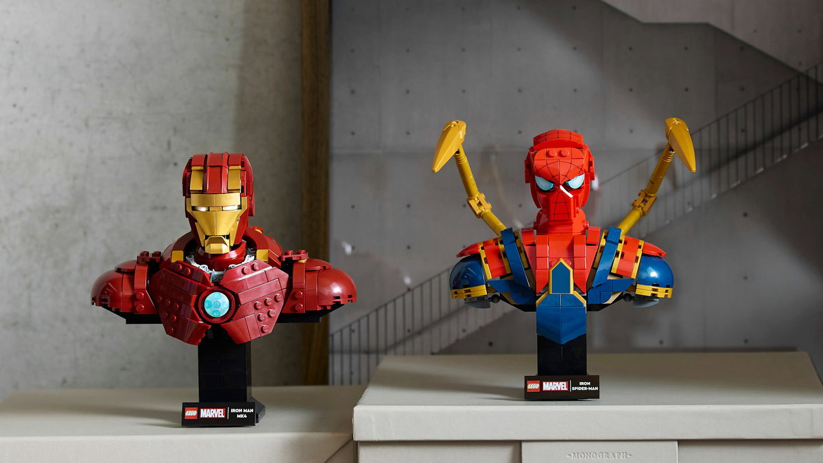 Immagine di LEGO Marvel: arrivano i mini-busti di Iron Man e Spider-Man