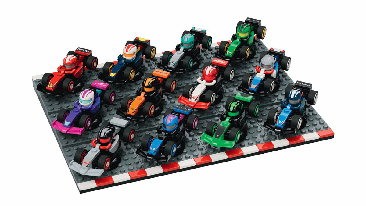 Immagine di Collezione di Auto da Corsa F1 LEGO: il Podio da esposizione