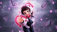 Copertina di Ochaco Uraraka sfida la gravità con la nuova SH Figuarts