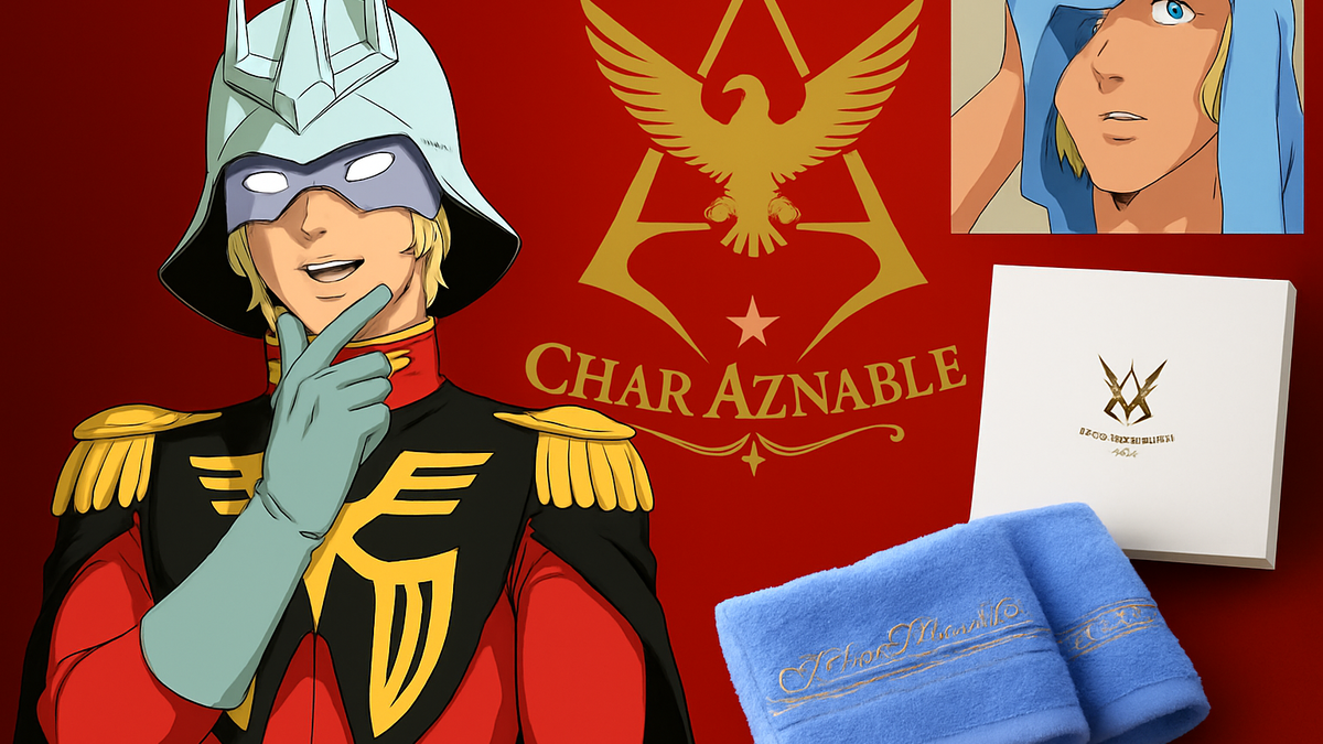 Immagine di Gundam: in vendita l'asciugamano di Char
