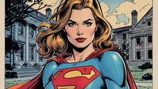 Copertina di Jim Lee disegna MacKenzie Scott come Supergirl