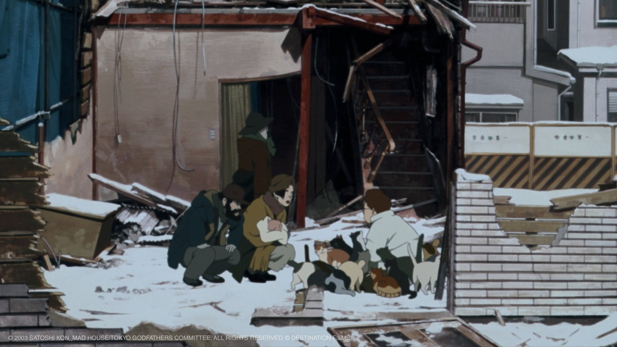 Immagine di Tokyo Godfathers: sotto le luci di Natale, la Tokyo invisibile di Satoshi Kon