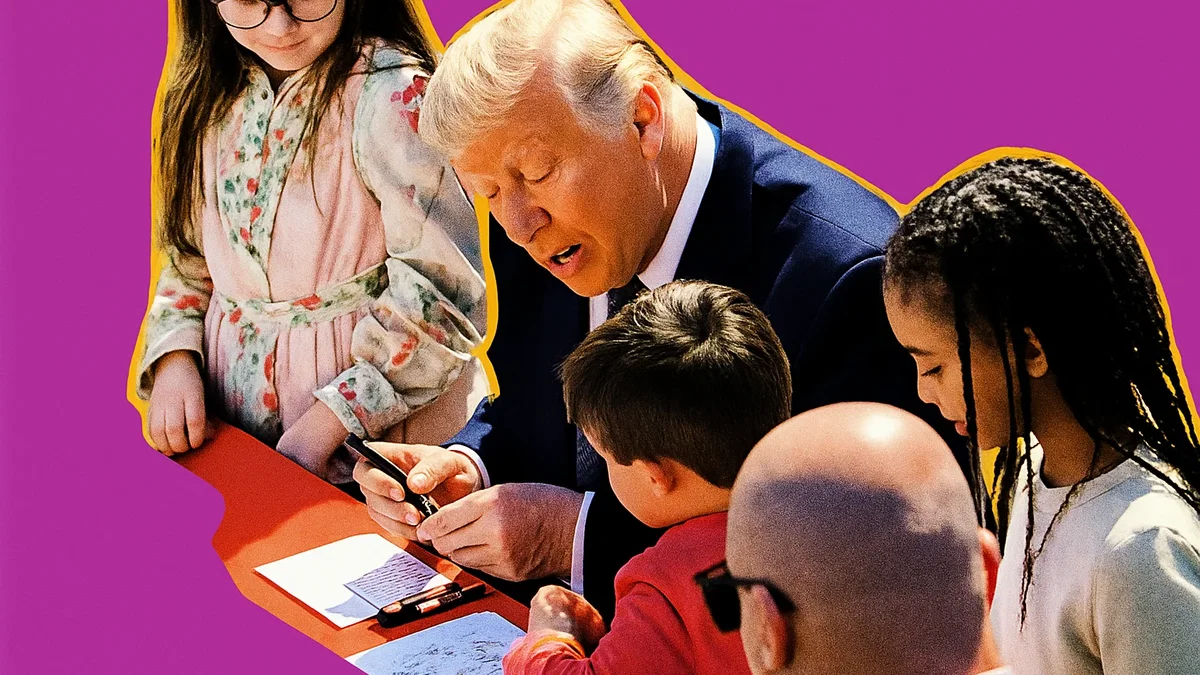 Immagine di Trump smascherato: le bugie dette ai bambini