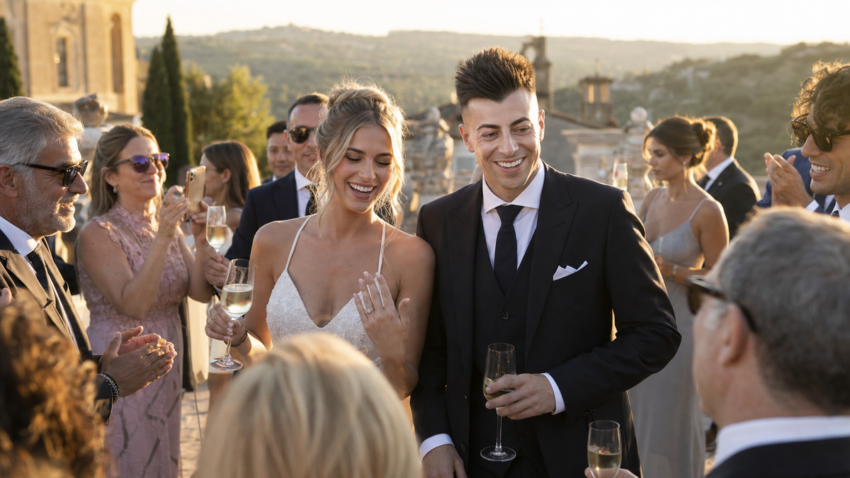 Immagine di El Shaarawy e Ludovica Pagani, il sì con sorpresa a Frascati
