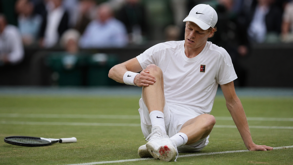 Immagine di Jannik Sinner, paura a Wimbledon: cos'è successo in campo