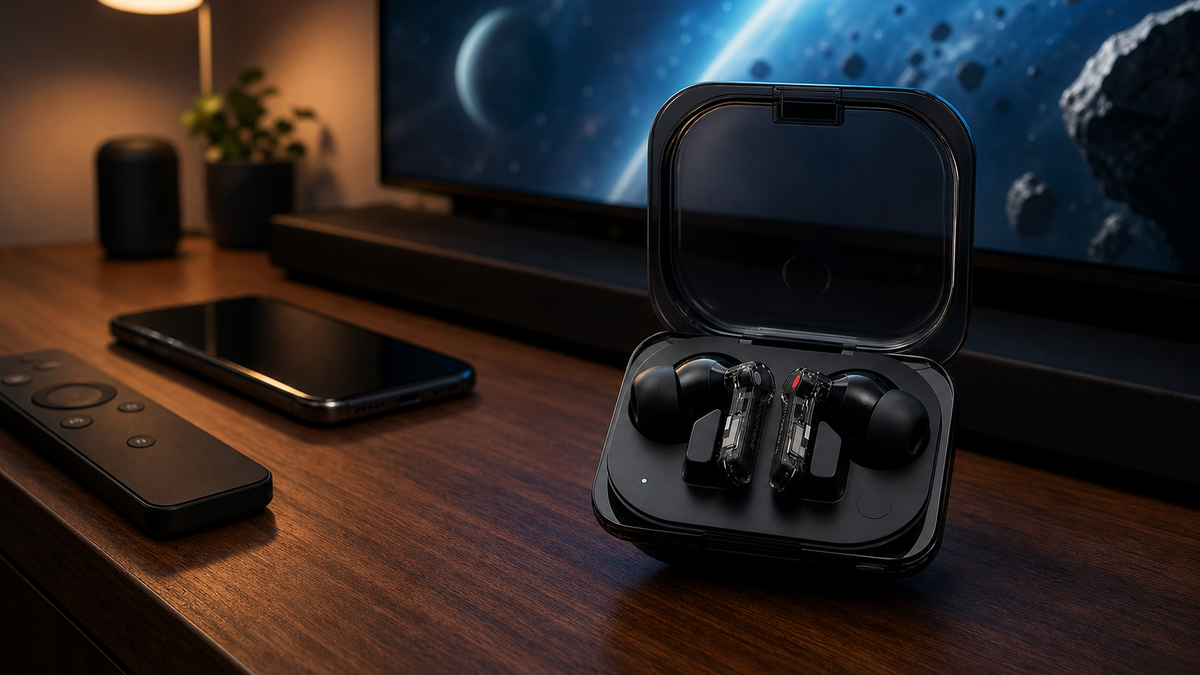 Immagine di Metà prezzo e minimo storico: Nothing Ear (a) a 49,99€ su Amazon