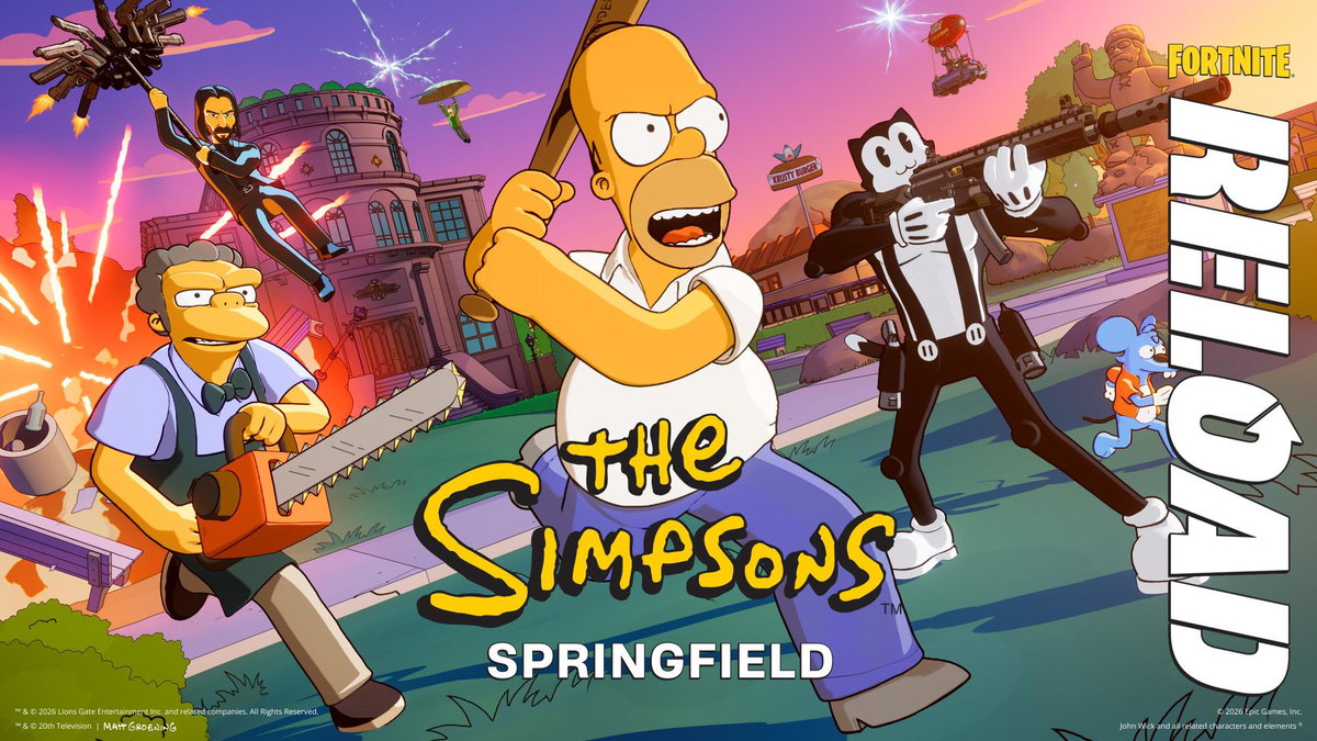 Immagine di Fortnite Reload: Springfield torna con John Wick in versione Simpson