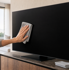 Copertina di Come pulire lo schermo TV OLED o LCD con il metodo a due panni