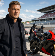 Copertina di Alan Ritchson: rapine, MotoGP e un fratello creduto morto nel thriller Netflix