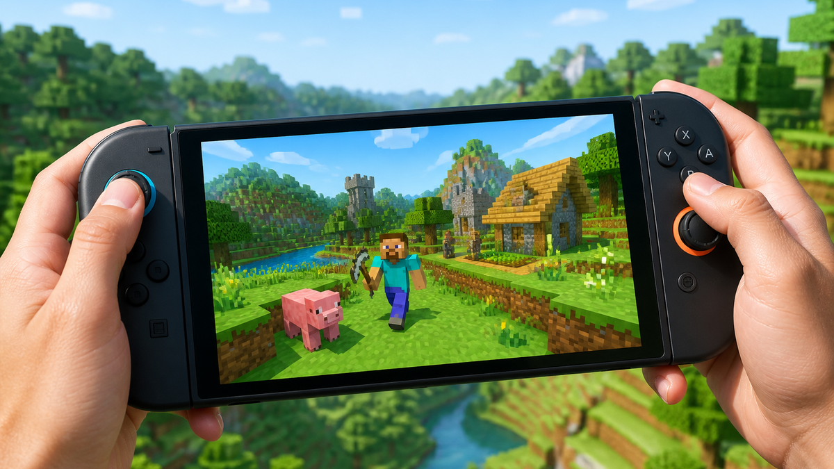 Immagine di Minecraft su Nintendo Switch 2: versione nativa e Vibrant Visuals dal 27 ottobre