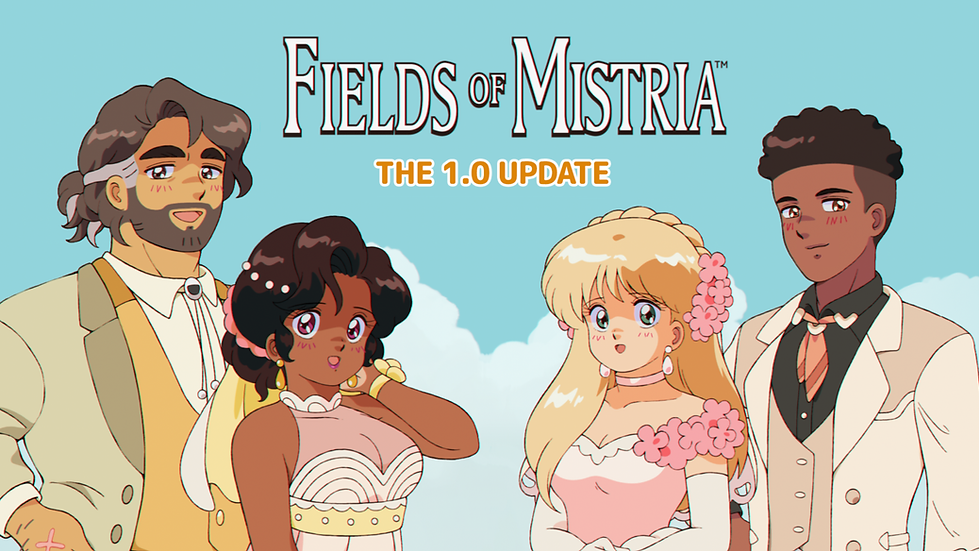 Immagine di Fields of Mistria: la versione 1.0 completa la vita a Mistria con matrimoni, figli e Big Chicken