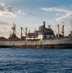 Copertina di 35 anni fa la nave Vlora arrivò a Bari con circa 20.000 migranti albanesi