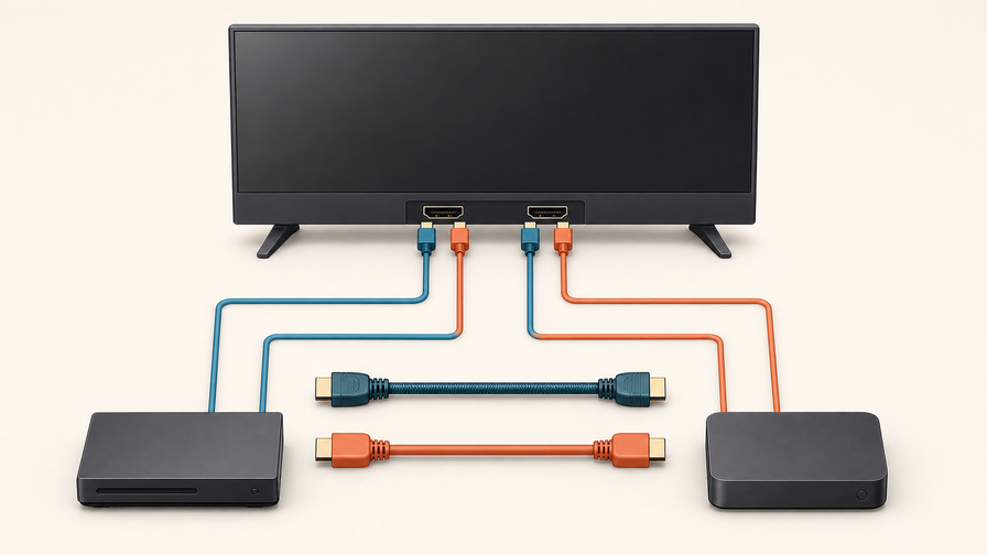 La prova incrociata confronta una variabile alla volta: sorgente, cavo e porta HDMI.
