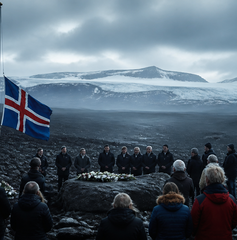 Copertina di 7 anni fa in Islanda si tenne il funerale del ghiacciaio Okjökull