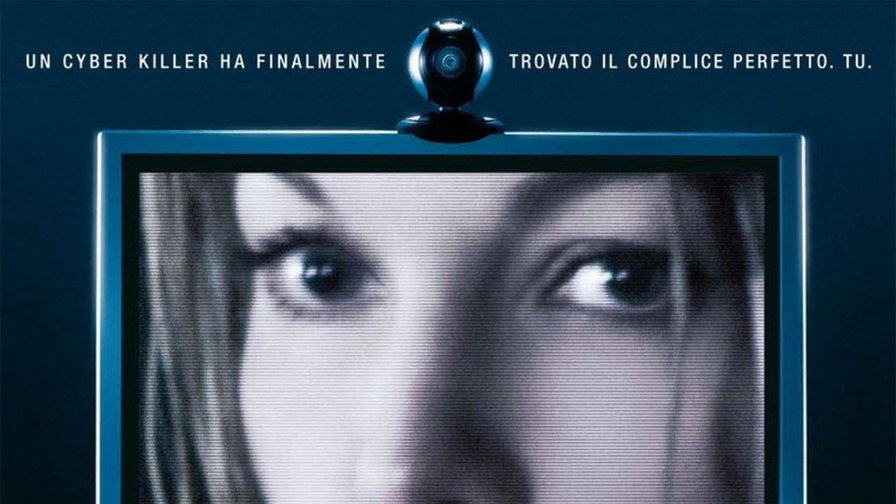 Il volto di Diane Lane su un monitor sotto una webcam nella locandina italiana