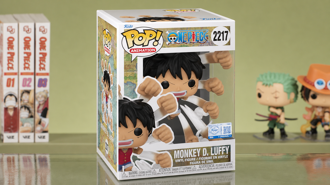 Immagine di Funko Pop Premium Luffy a 12,99€, l’esclusiva Amazon da esporre