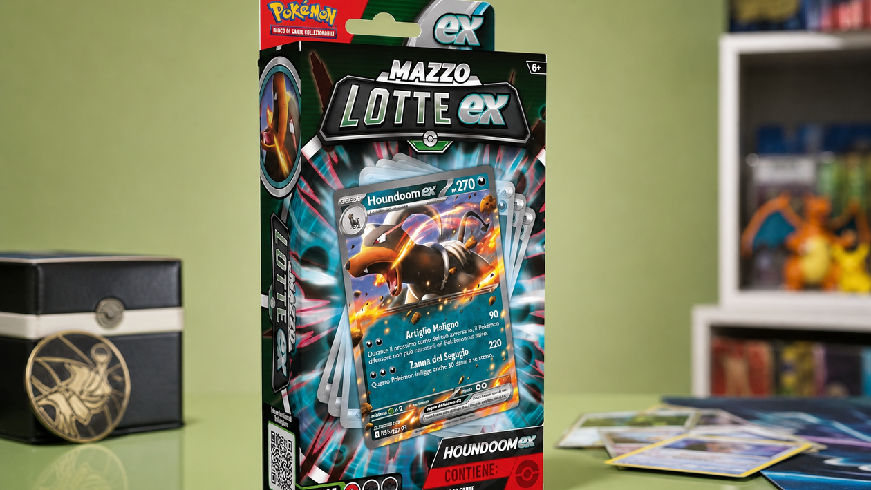 Immagine di Pokémon Houndoom-ex a 17,85€, il mazzo pronto per iniziare subito