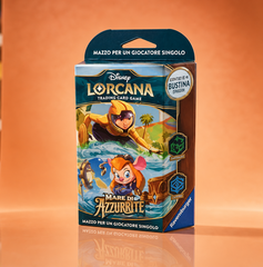 Copertina di Disney Lorcana Mare di Azzurrite a 18€, 60 carte per iniziare subito