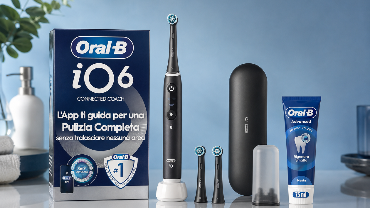 Immagine di Oral-B iO 6 al 52%: pulizia guidata e 5 modalità per la routine quotidiana