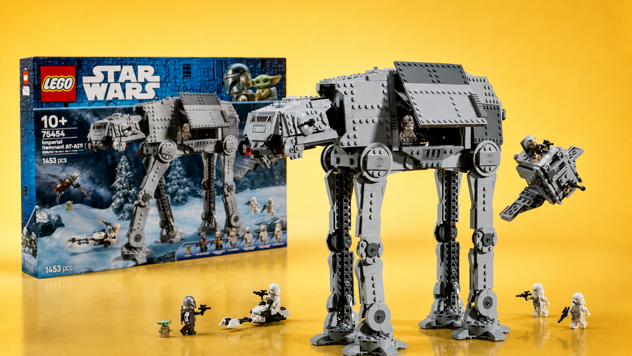 Immagine di LEGO Star Wars AT-AT a 148,19€, Grogu e 6 minifigure per i fan di Mando