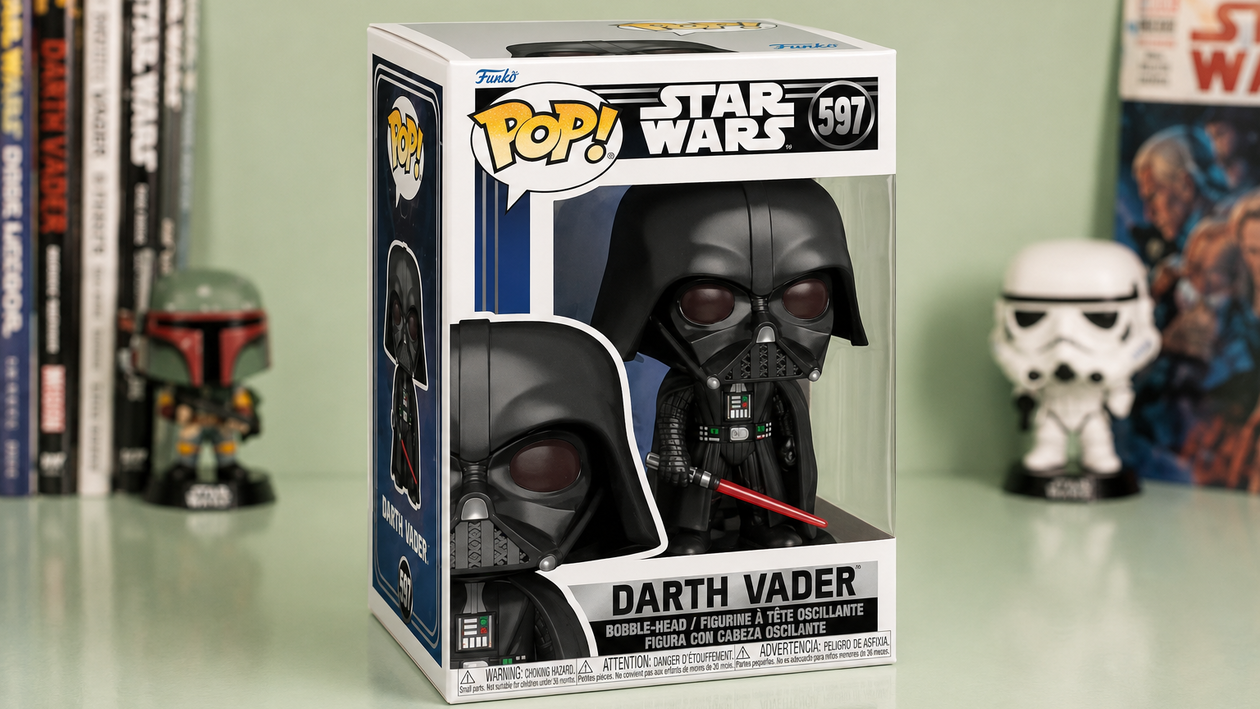 Immagine di Funko Pop Darth Vader a 13,90€, una presenza inconfondibile in vetrina