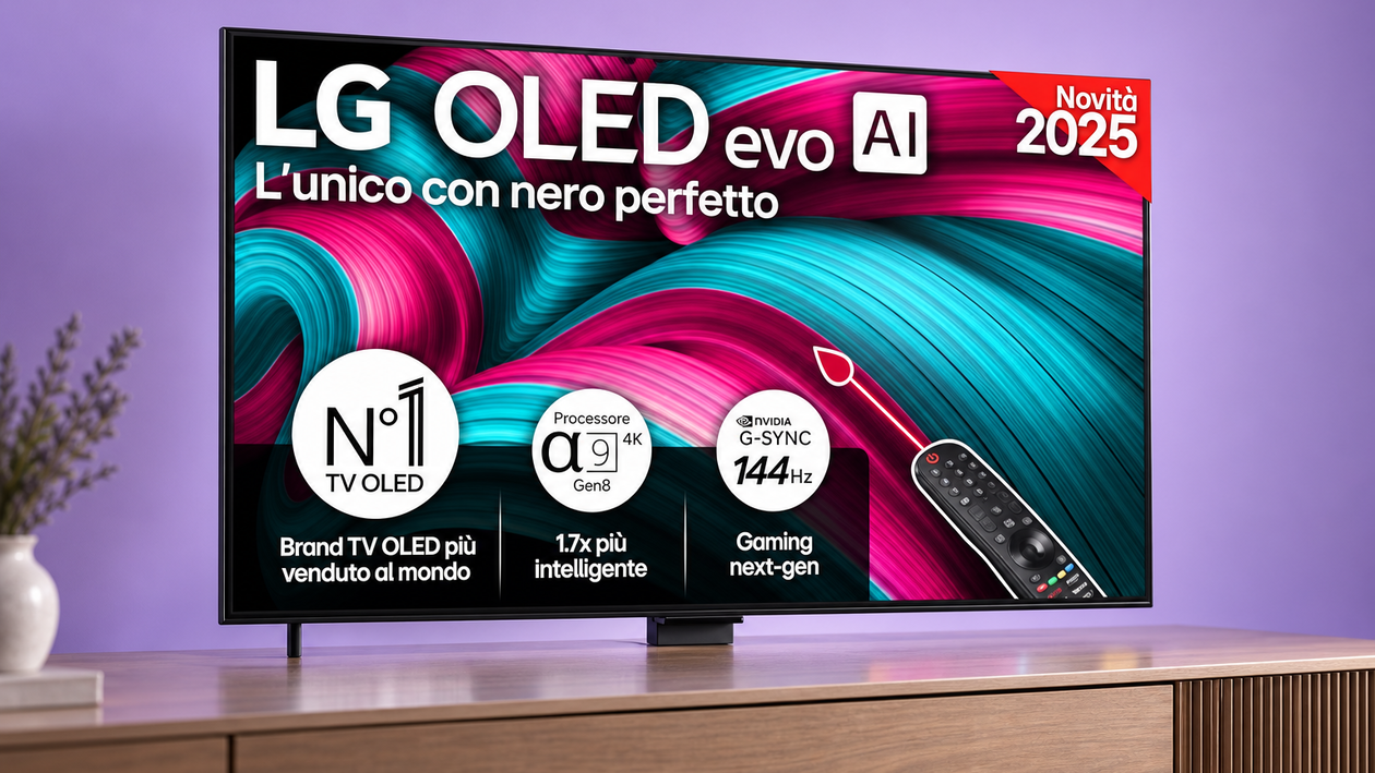 Immagine di LG OLED evo C5 42 pollici a 649€, neri perfetti per film e serie