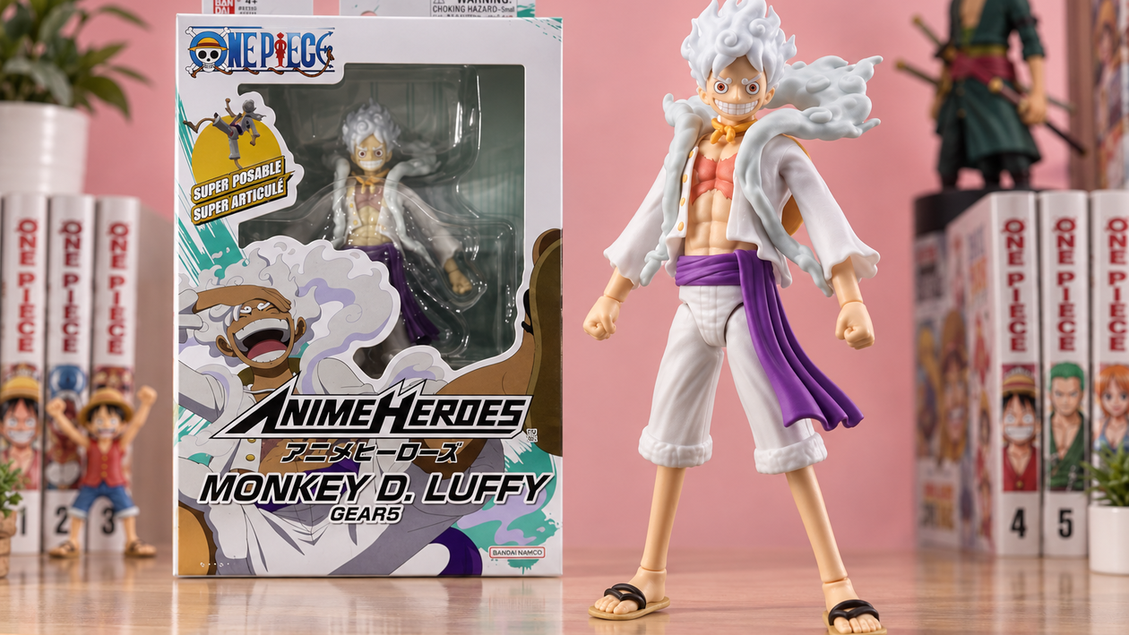Immagine di Bandai Luffy Gear 5 sotto i 25€, 16 snodi per cambiare posa