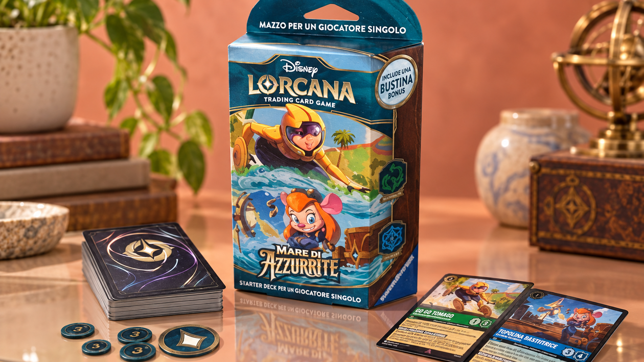 Immagine di Disney Lorcana Mare di Azzurrite a 18€: 60 carte per giocare subito