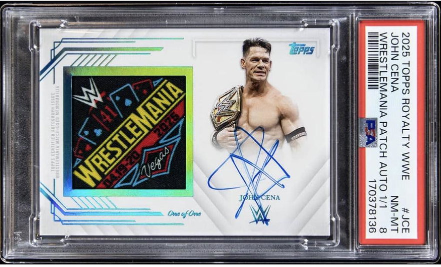 John Cena: 329.400 dollari per la carta con il patch del diciassettesimo titolo WWE
