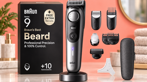 Braun Serie 9 BT9545 a 109,99€, 10 strumenti per barba e capelli