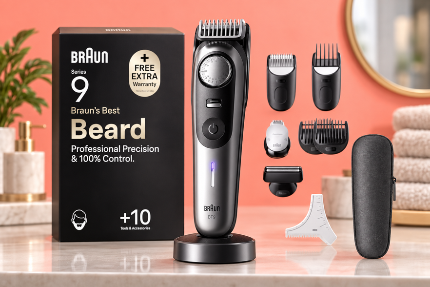Braun Serie 9 BT9545 a 109,99€, 10 strumenti per barba e capelli