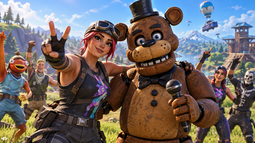 Fortnite: Five Nights at Freddy's supera Dragon Ball e Avengers nei like su X