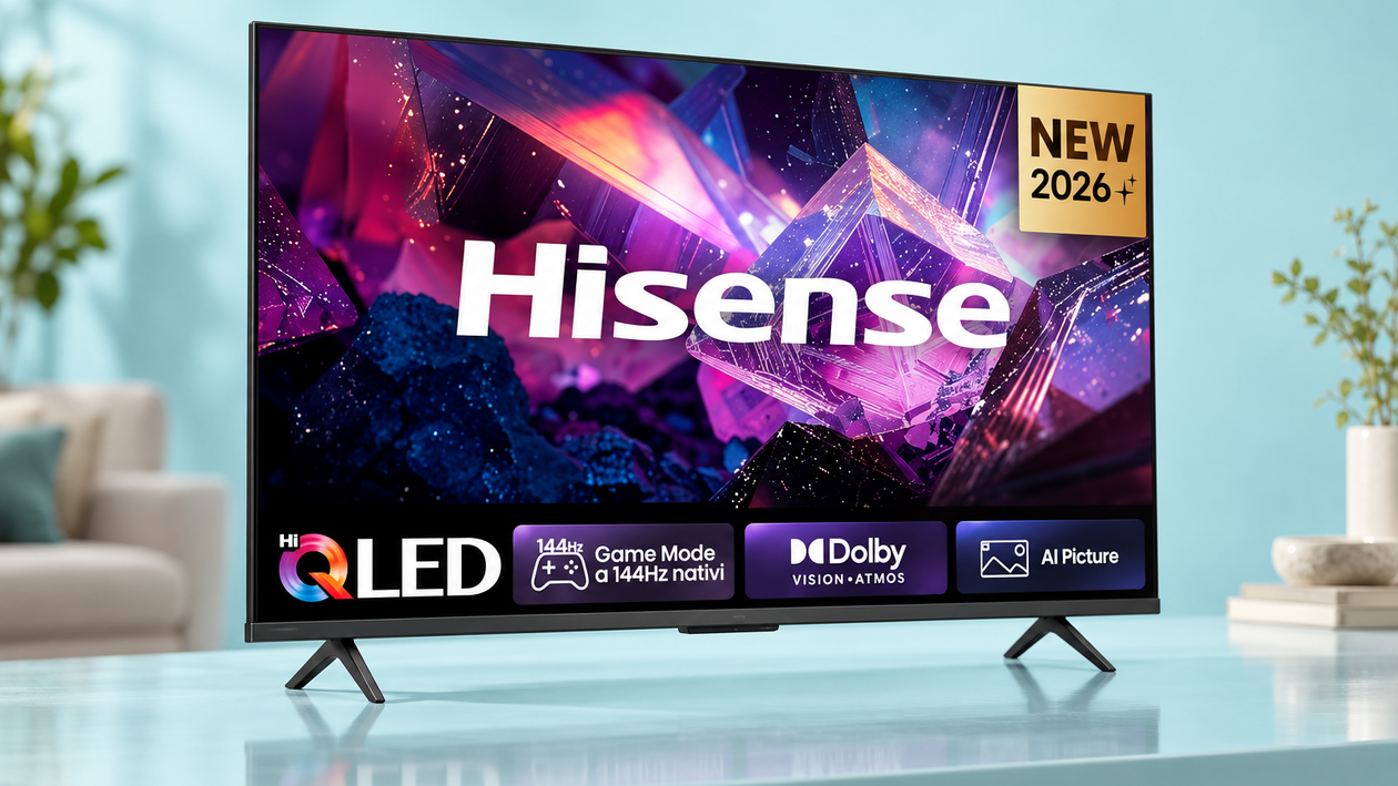 Immagine di 150€ in meno sulla Hisense QLED 43 pollici, 144 Hz per film e sport