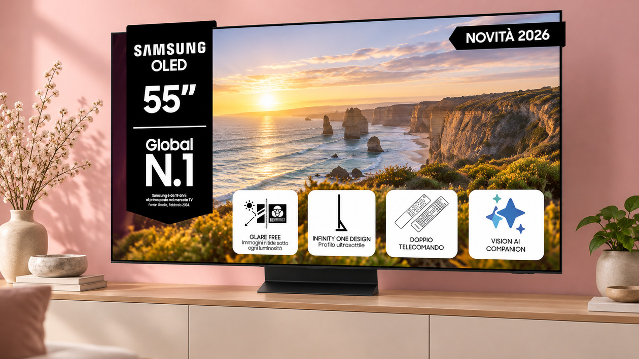 Immagine di Samsung OLED S95H 55 pollici a 1.599€, 162€ in meno per film senza riflessi