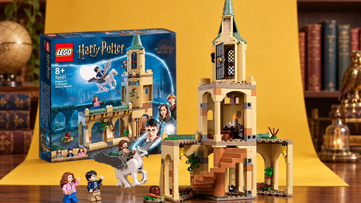 Immagine di LEGO Harry Potter Cortile di Hogwarts a 89,99€, Fierobecco vale la vetrina