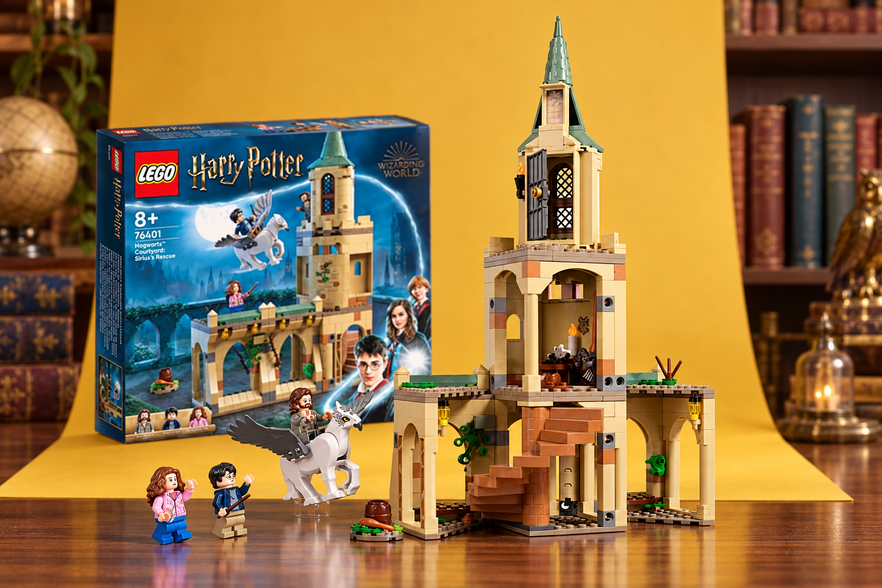 LEGO Harry Potter Cortile di Hogwarts a 89,99€, Fierobecco vale la vetrina