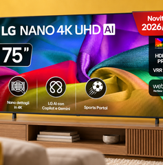 Copertina di LG NANO AI UHD 75 pollici a 799€, film e serie finalmente in grande