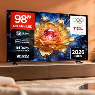 TCL QD-Mini LED 98 pollici a 1.499€, 4K e ONKYO 2.1 per le maratone
