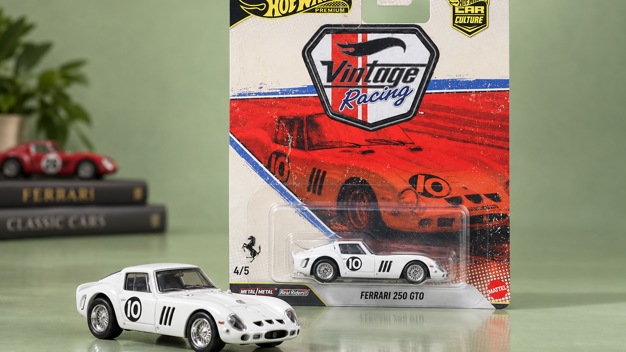 Immagine di Hot Wheels Ferrari 250 GTO in metallo a 15,65€ per i fan delle auto d’epoca