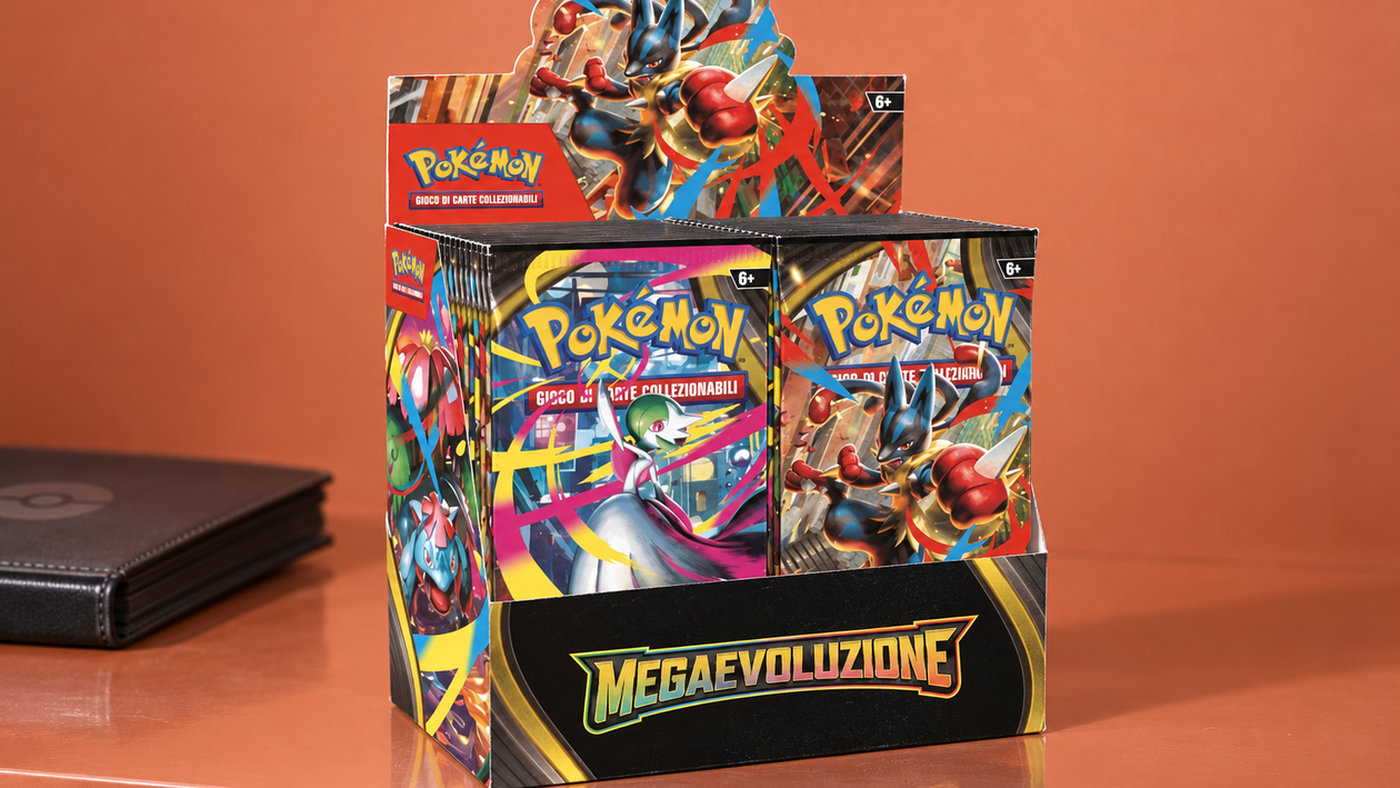 Immagine di 36 buste Pokémon Megaevoluzione a 194€, per chi ama aprire un intero display