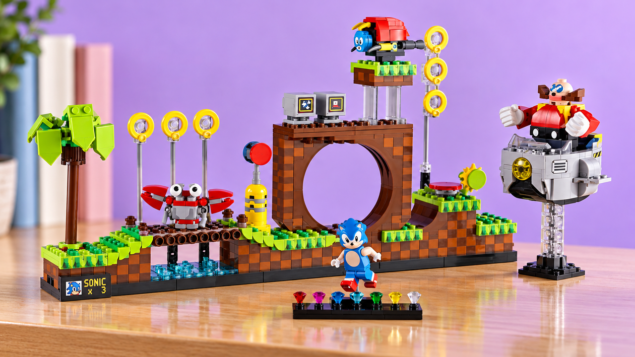 Immagine di LEGO Sonic Green Hill Zone, il livello anni ’90 da costruire a 73,45€