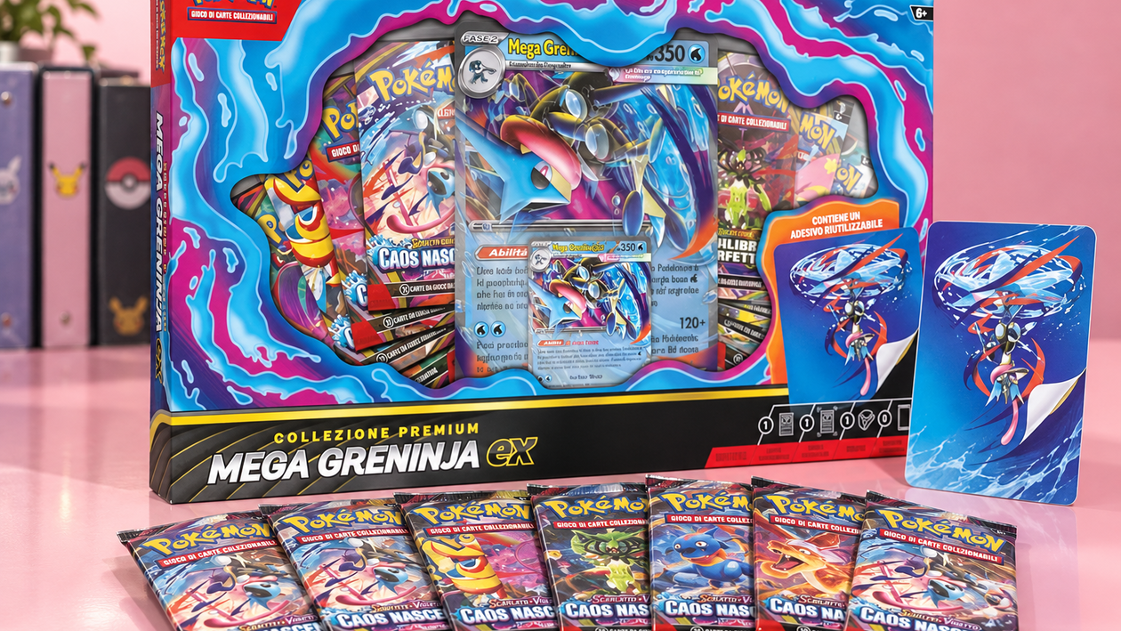 Immagine di Pokémon Mega Greninja-ex sotto i 40€ per chi apre buste e colleziona