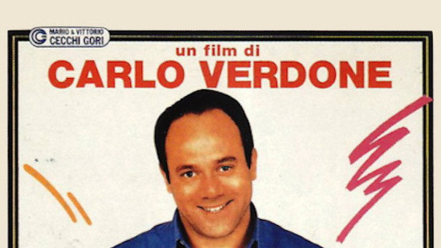 Carlo Verdone con il gruppo degli interpreti sulla locandina del film