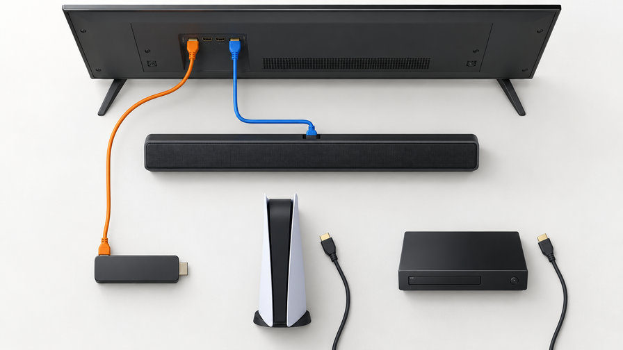 Prova una sorgente alla volta, mantenendo inizialmente collegata la soundbar alla porta ARC o eARC.