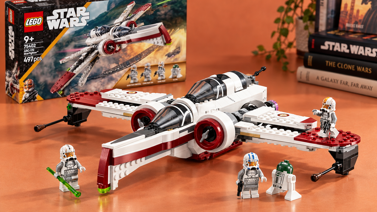 Immagine di LEGO Star Wars ARC-170 con ali regolabili, da costruire ed esporre a 62,01€