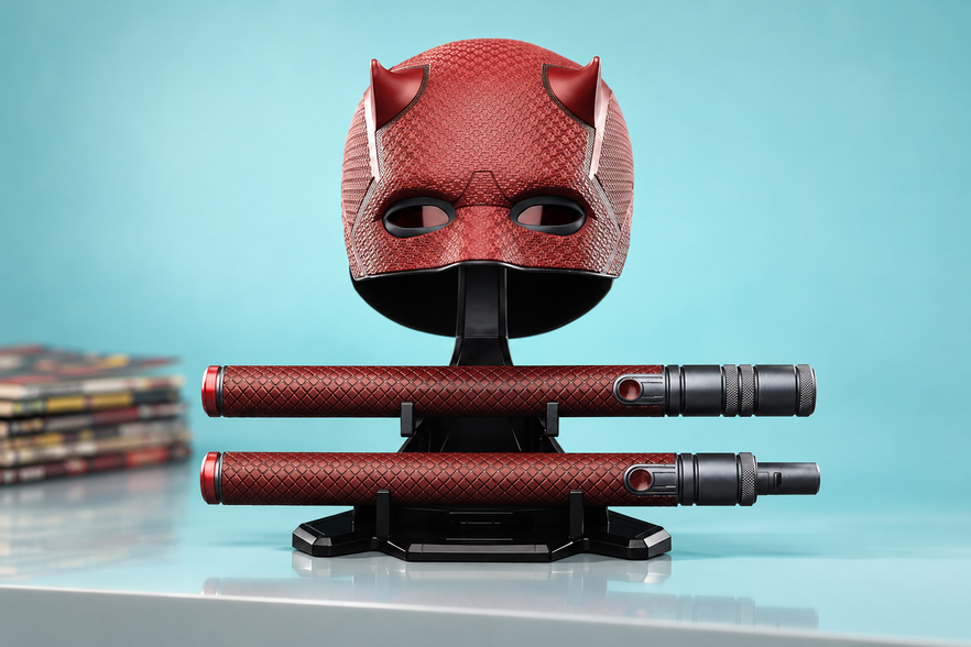 Daredevil Marvel Legends, la maschera di Rinascita da esporre a 152,49€