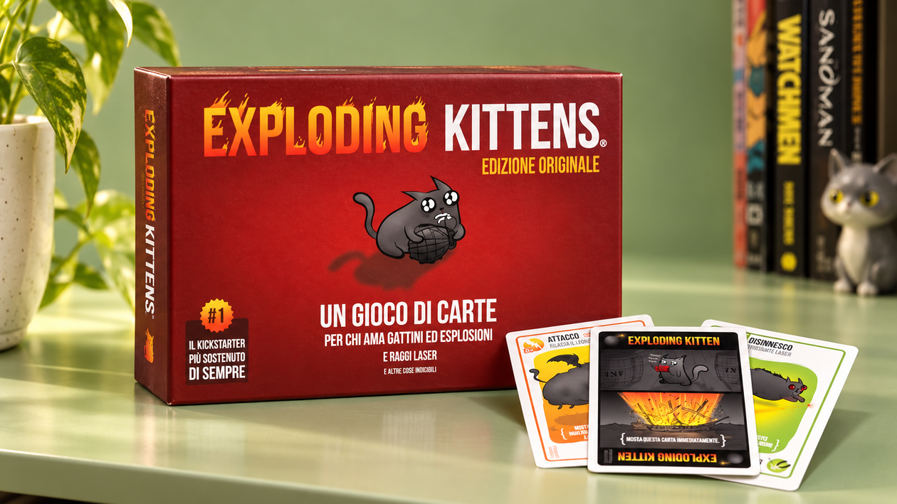 Immagine di Bastano 15 minuti per sfidarsi con Exploding Kittens a 16,20€
