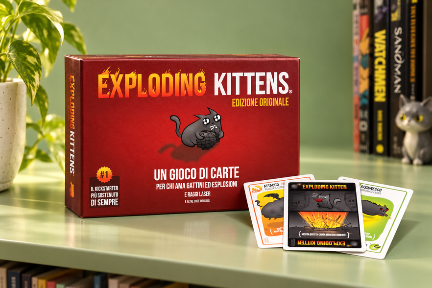 Bastano 15 minuti per sfidarsi con Exploding Kittens a 16,20€