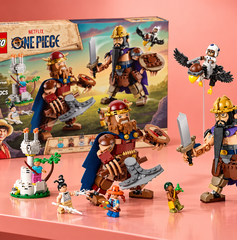 Copertina di LEGO One Piece Dori contro Brogi, due giganti snodabili da esporre a 63,90€