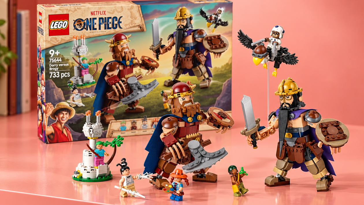 Immagine di LEGO One Piece Dori contro Brogi, due giganti snodabili da esporre a 63,90€